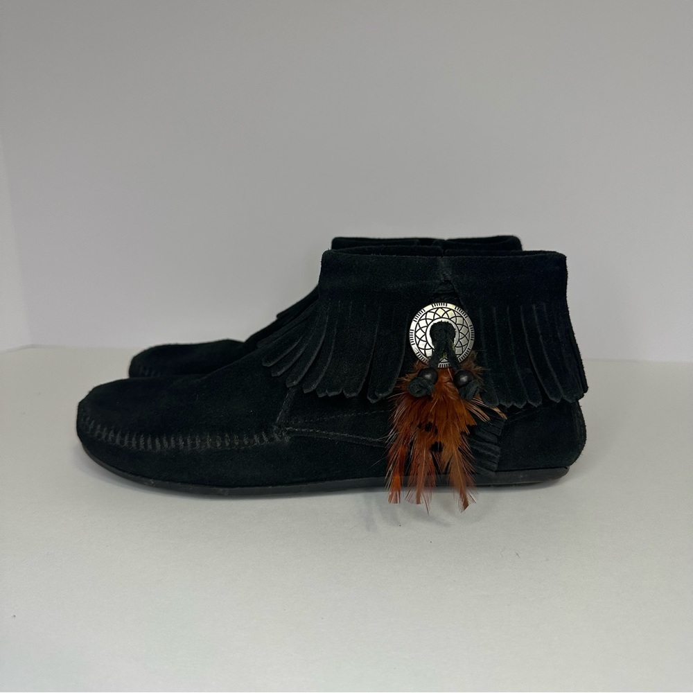 Minnetonka leather booties